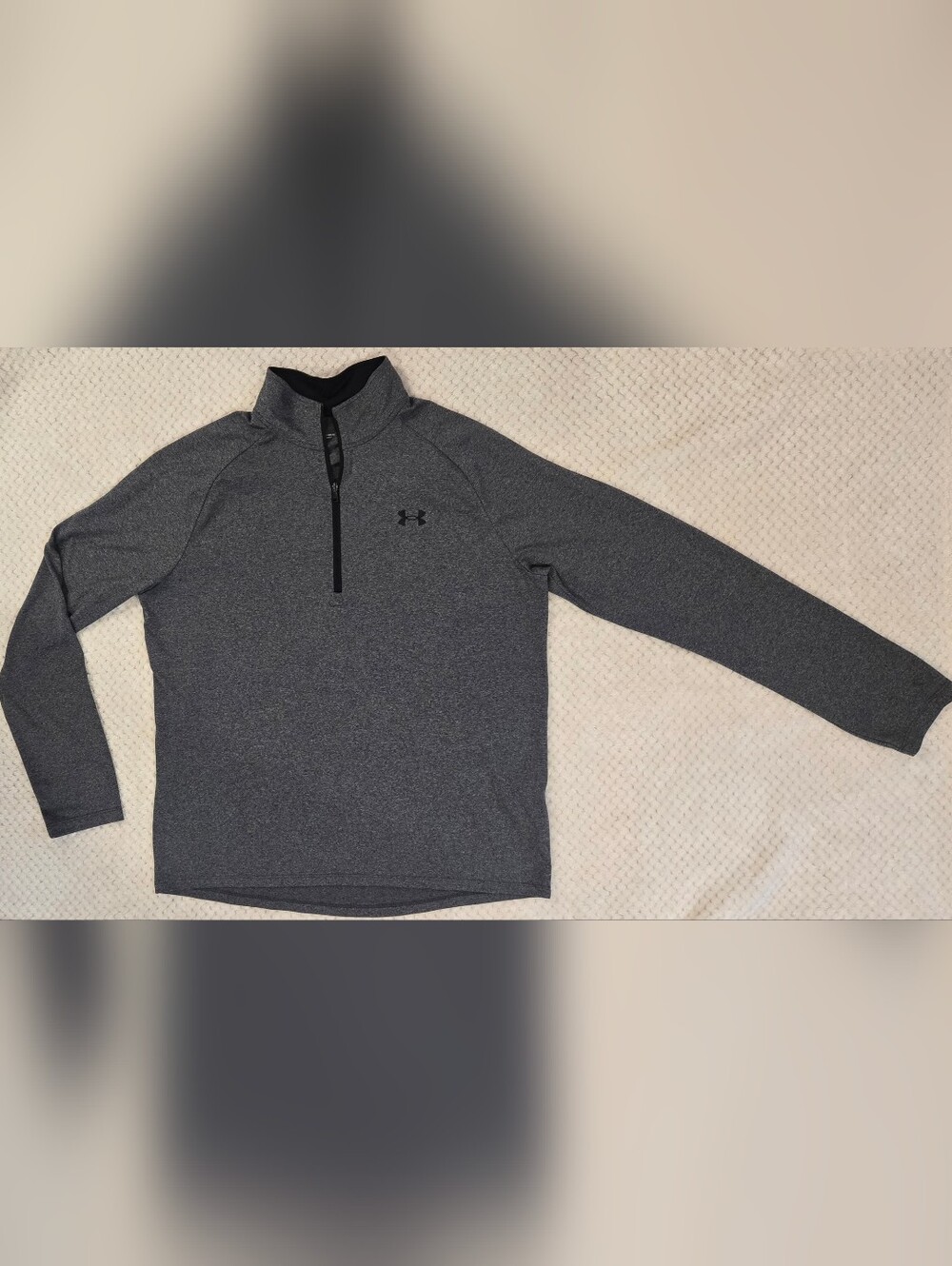 Under Armour Women's Large Gray Heather Tech 1/4 Zip Pullover Loose Fit